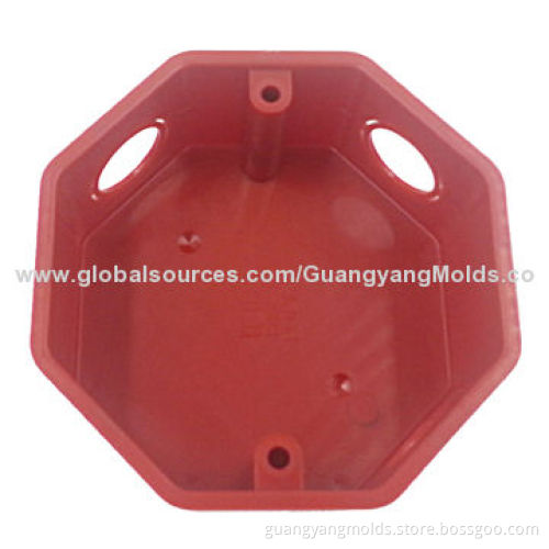 Junction box used for architecture with red color and 1*8 cavities 2-plate injection moldNew